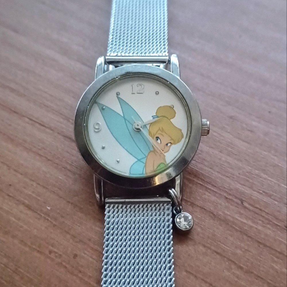Vintage Rare Disney Tinker Bell Watch with Mesh Band